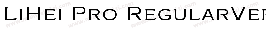 LiHei Pro RegularVersion 300字体转换